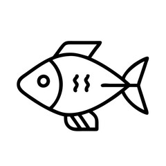 fish icon, fish line art - simple line art of fish, perfect for fish logos and icons
