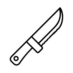 knife icon, knife line art - simple line art of knife, perfect for knife logos and icons