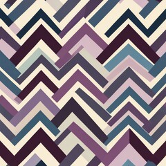 Abstract Geometric Pattern: Interlocking Chevron Design in Muted Tones