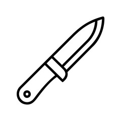 knife icon, knife line art - simple line art of knife, perfect for knife logos and icons