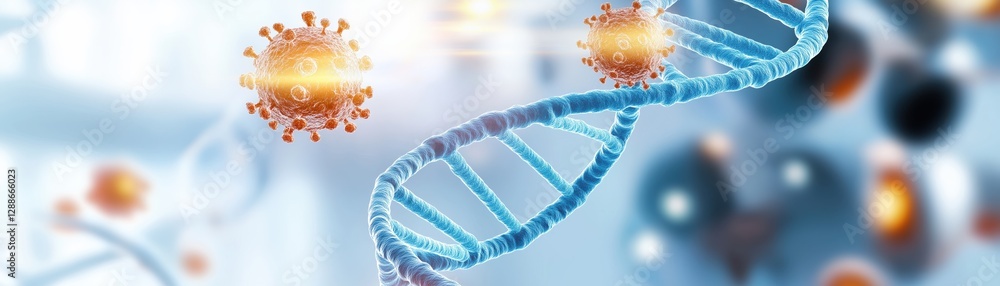 Poster advanced genetic research with holographic dna interface and visualization techniques
