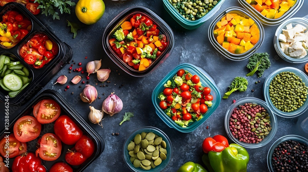 Poster a visually appealing 8k photograph of a colorful assortment of fresh vegetables on a rustic wooden t