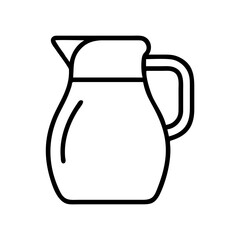 milk jug icon, milk jug line art - simple line art of milk jug, perfect for milk jug logos and icons