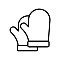 oven mitts icon, oven mitts line art - simple line art of oven mitts, perfect for oven mitts logos and icons