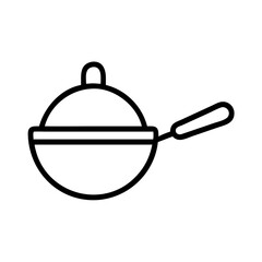 pan icon, pan line art - simple line art of pan, perfect for pan logos and icons