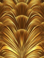 Opulent Gold Fan Pattern Abstract Art Deco Inspired Design Luxurious And Stylish Decorative Backdrop