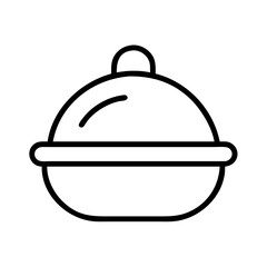 pot lid icon, pot lid line art - simple line art of pot lid, perfect for pot lid logos and icons