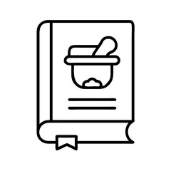 recipe book icon, recipe book line art - simple line art of recipe book, perfect for recipe book logos and icons