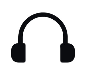 Icon user interface headphones black