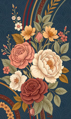 seamless pattern with flowers