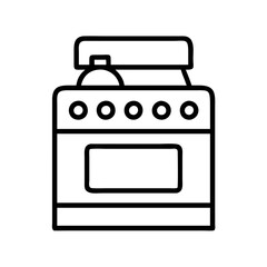 Fototapeta premium stove icon, stove line art - simple line art of stove, perfect for stove logos and icons