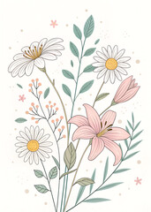 seamless pattern with flowers
