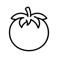 tomato icon, tomato line art - simple line art of tomato, perfect for tomato logos and icons