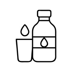 water bottle icon, water bottle line art - simple line art of water bottle, perfect for water bottle logos and icons