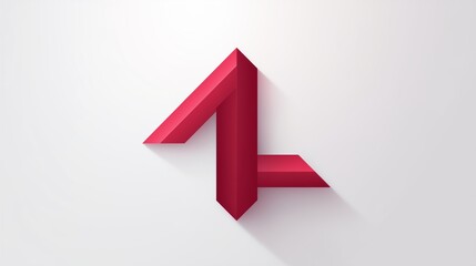red arrow on a white background