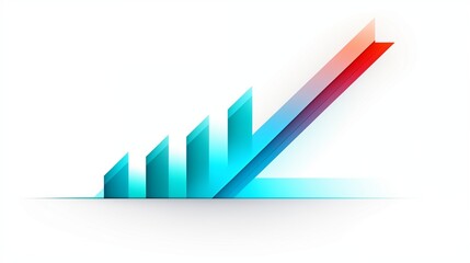 business graph with arrow