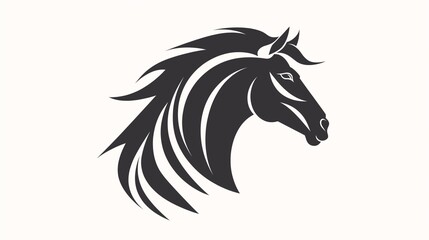 black horse vector illustration