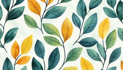 A vibrant design featuring colorful leaves in various shades, perfect for nature-inspired projects and backgrounds.