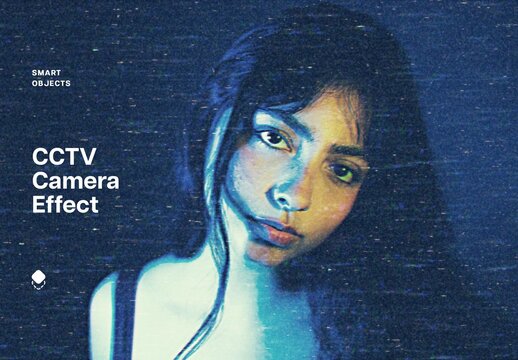 CCTV Photo Effect Mockup