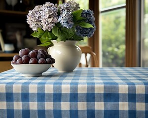 Still life flowers grapes on table