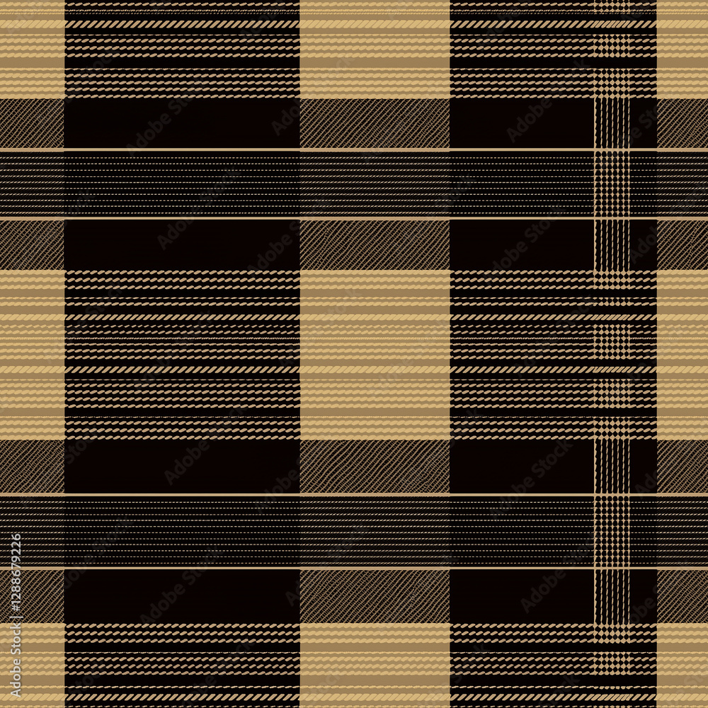 Poster seamless glen plaid fabric patterns featuring glen urquhart check in woollen fabric capturing the es