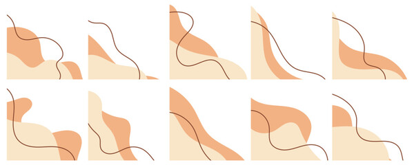 Set Of Blob Bohemian Corner