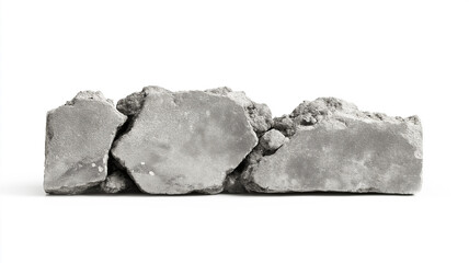 Cement or concrete isolated on white background.