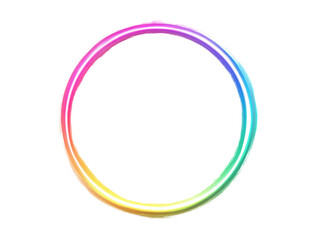 Rainbow colored circular shape, white isolate background
