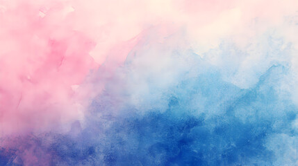 Fototapeta premium watercolor texture with gentle brushstrokes blending blue and pink hues creating a dreamy background 