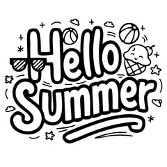 Hello Summer, quote svg
