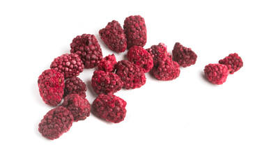 dry years of blackberries on white background