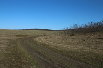 Naklejka premium A field with a sign on it