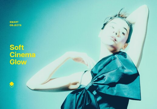 Soft Cinema Glow Photo Effect Mockup