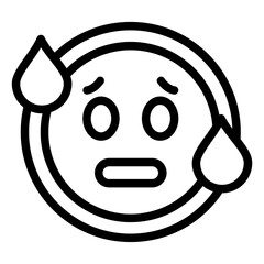 Hot Face Vector Icon