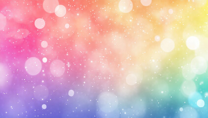 Soft pastel gradient background with bokeh sparkles