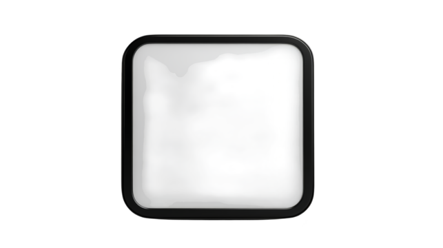 Striking monochrome minimalism, a white square framed in black study in contrast and geometric simplicity - Powered by Adobe