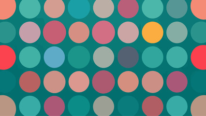 Abstract seamless pattern, A pastel polka dot pattern of colorful circles forms an abstract, cheerful background.