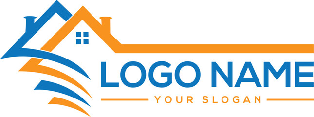 Abstract real estate agent logo icon vector design. Rent, sale of real estate vector logo, House cleaning, home security, real estate auction. Vector building logo concept.