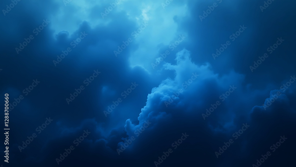 Poster abstract blue background with white dot pattern and gradient texture - technology-inspired light and