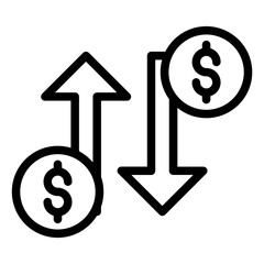 Fluctuate Vector Icon