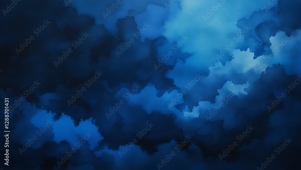 Poster abstract blue background with white dot pattern and gradient texture - technology-inspired light and
