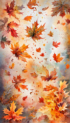 autumn leaves on the water