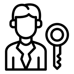 Key Person Vector Icon