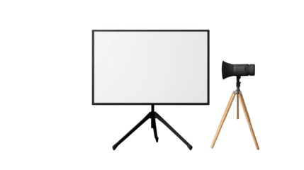 Professional camera and television setup on a tripod for filming broadcasting, capturing moments sharing stories