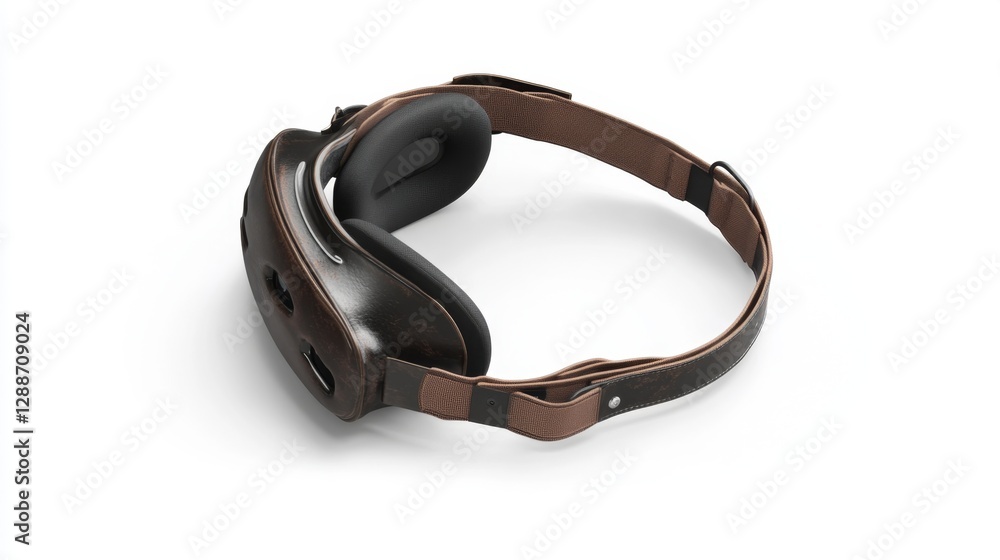 Poster creating a virtual reality experience vr headset design digital studio 3d render futuristic environm
