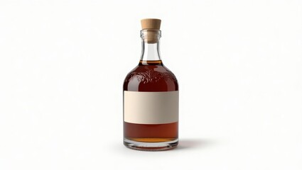 Customizable Bottle Design with Blank White Label for Personalization