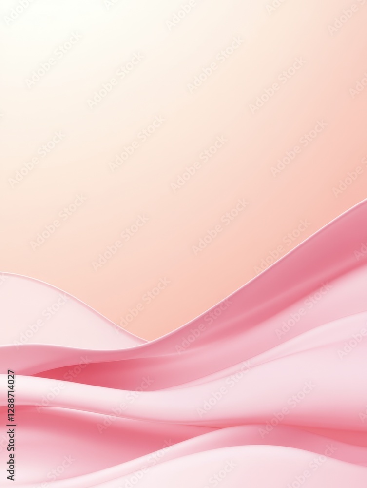 Poster delicate pink waves cascade down the soft backdrop creating an elegant and soothing composition