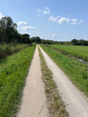 Bicycle path around Oudehaske in Friesland