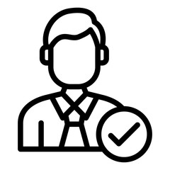 Valid User Profile Vector Icon