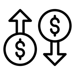 Profit Loss Vector Icon